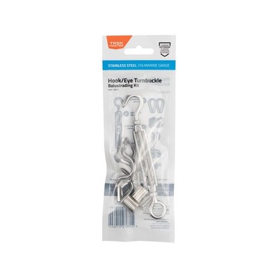 Taskmaster 5mm 316 Stainless Steel Hook/Eye Balustrade Kit Hardware