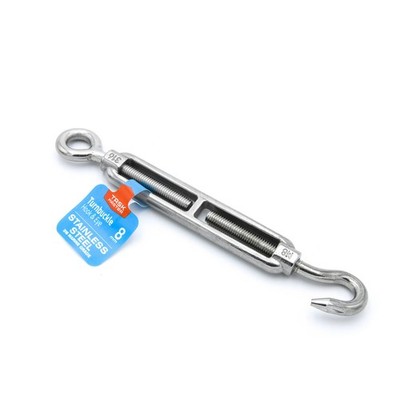 Taskmaster 8mm Stainless Steel Hook and Eye Turnbuckle Hardware