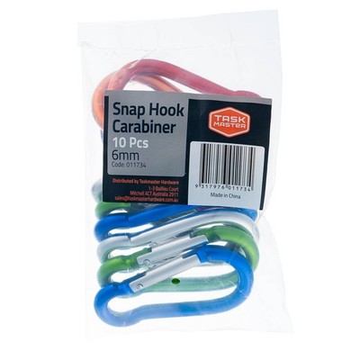 Taskmaster 6mm Snap Hook Carabiner - 10 pieces Hardware
