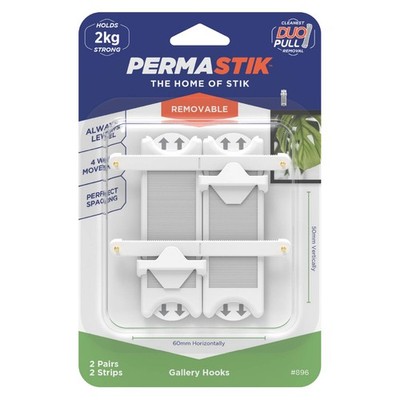 Permastik Adjustable Picture Hook - 2 pieces Hardware