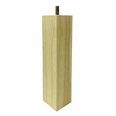 Adoored 53 x 53 x 250mm Raw Wood Square Furniture Leg Door Hardware