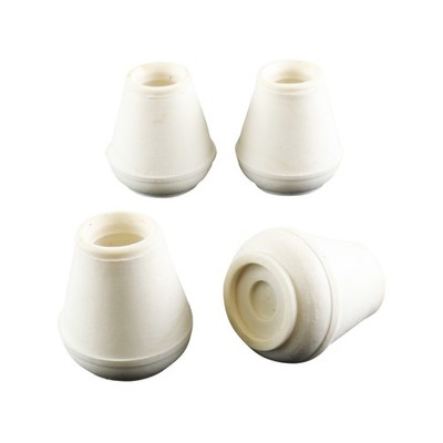 Surface Gard 10mm White Round External Rubber Chair Tips 4 pcs Hardware