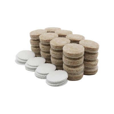 Surface Gard 19mm Beige Round Hook And Loop Felt Pads - 16 Pieces Brake Parts