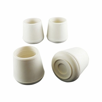 Surface Gard 32mm White Round External Rubber Chair Tips 2 pcs Hardware