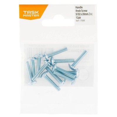 Taskmaster 5/32 x 20mm Zinc Plated Knob & Handle Bolt 5 pcs Door Hardware