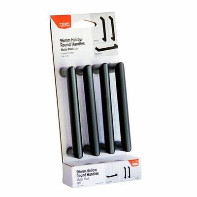Taskmaster 96mm Black Matte Hollow Round Handle - 4 pieces Hardware