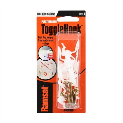 Ramset 3 / 16" x 50mm Toggle Hook With Screws - 6 pieces Hardware