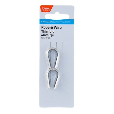 Taskmaster 4mm Stainless Steel Rope Thimble 5 pcs Hardware