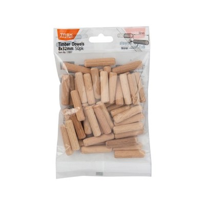 Taskmaster 8 x 32mm Timber Dowel Connectors - Size 5 2 pcs Car Wiring Adapter