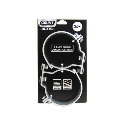 GRUNT 100mm Universal T-Slot Conduit Carrier - 2 pieces Hardware