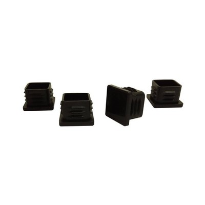 Surface Gard 22mm Black Square Plastic Internal Chair Tip 2 pcs Hardware