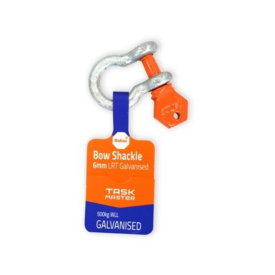 Taskmaster D-Shac 6mm Galvanised Bow Shackle 4 pcs Hardware