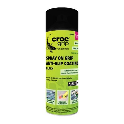 Croc Grip Spray On Black Anti-Slip Coating Hardware