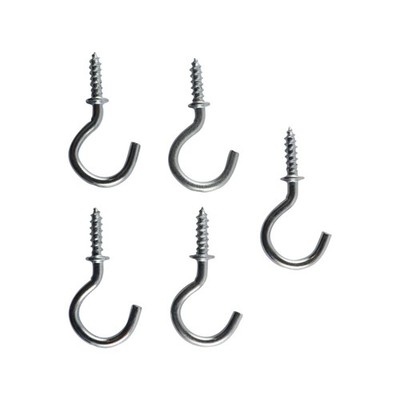 Everhang 10mm Zinc Plated Cup Hook 4 pcs Hardware