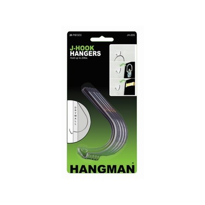Hangman 9kg Steel J Hook Picture Hanger - 20 pieces Hardware