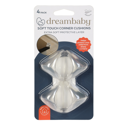 Dreambaby Child Safety Soft Touch Safety Corner Cushion - 4 pieces Hardware