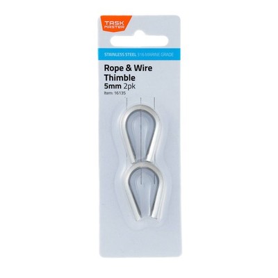 Taskmaster 5mm Stainless Steel Rope Thimble 5 pcs Hardware