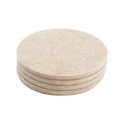 Surface Gard 76mm Beige Round Felt Floor Protection - 4 pieces Hardware