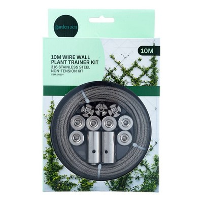 Garden Zen 10m Non Tensioned Wire Wall Plant Trainer Kit Outdoor