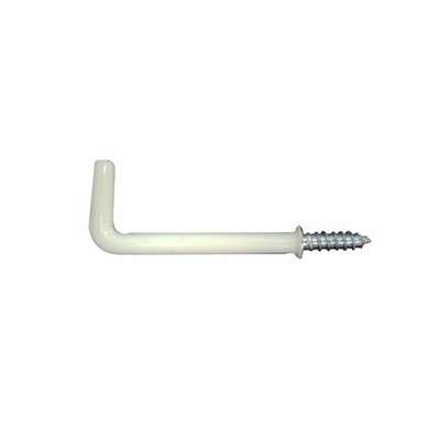Everhang 50mm White PVC Square Hook 2 pcs Hardware