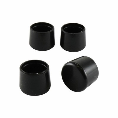 Surface Gard 13mm Round Black Plastic External Chair Tip 4 pcs Hardware