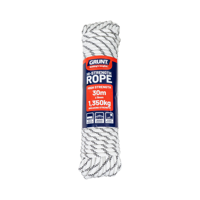 GRUNT 8mm x 30m High Strength Rope Hardware