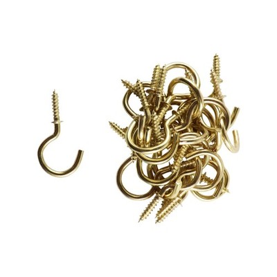Everhang 15mm Brass Plated Cup Hook 2 pcs