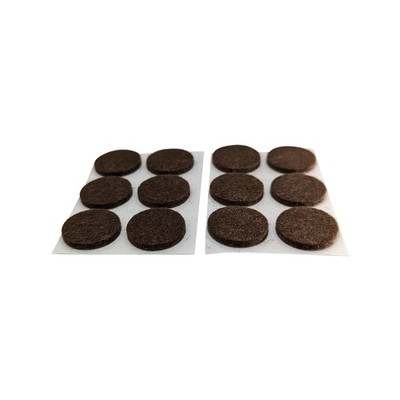 Surface Gard 19mm Brown Round Felt Floor Protection 2 pcs