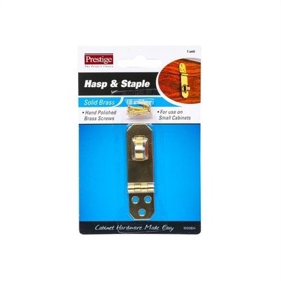 Prestige 19 x 69mm Decorative Brass Hasp and Staple Plumbing
