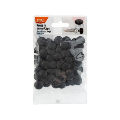 Taskmaster Black Press-In Screw Caps 4 pcs Hardware