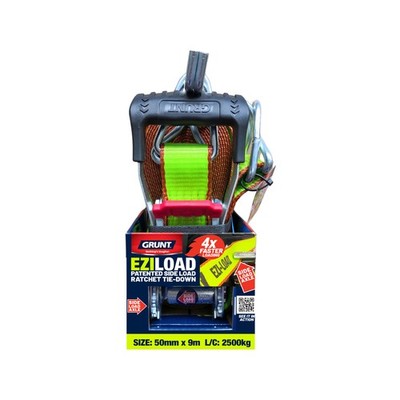 Grunt Ezi-Load 50mm x 9m Ratchet Tie-Down Hardware