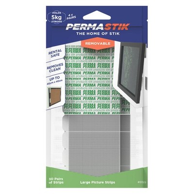 Permastik Large Picture Strips - 30 Pairs Hardware