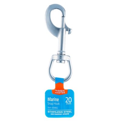 Taskmaster 20mm Stainless Steel Marine Snap Hook Hardware DIY
