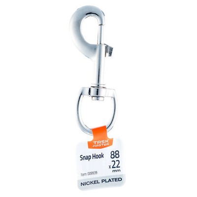 Taskmaster 88 x 22mm Nickel Plated Snap Hook 4 pcs Hardware DIY
