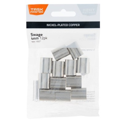 Taskmaster 4mm Copper Swage - 12 pieces Hardware