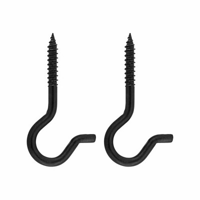 Pinnacle 65 x 4mm Matte Black Ceiling Hook 5 pcs Hardware