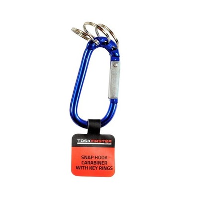 Taskmaster Aluminium Carabiner with 3 Key Rings 2 pcs Hardware