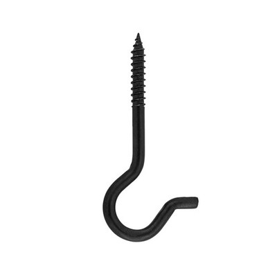 Pinnacle 90 x 7.6mm Matte Black Ceiling Hook 4 pcs Hardware
