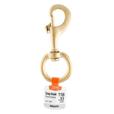Taskmaster 33 x 118mm Heavy Duty Brass Snap Hook Hardware