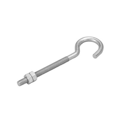 Pinnacle M6 x 107 x 20mm Galvanised Hook Bolt 2 pcs Hardware