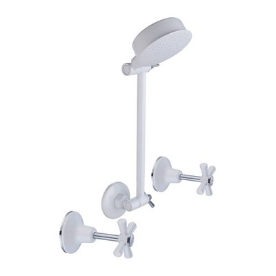 Shaw & Mason White Shower Set Plumbing