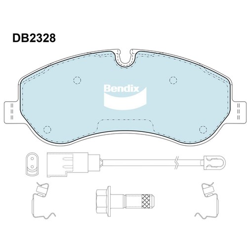 Bendix Brake Pads Set - Heavy Duty - DB2328 HD Brake Pads Brake Parts