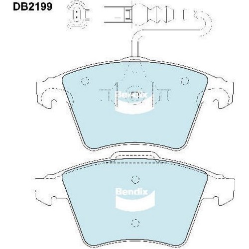 Bendix Brake Pads Set - Euro+ Inc Wear Sensor - DB2199 EURO+ Auto Sensor