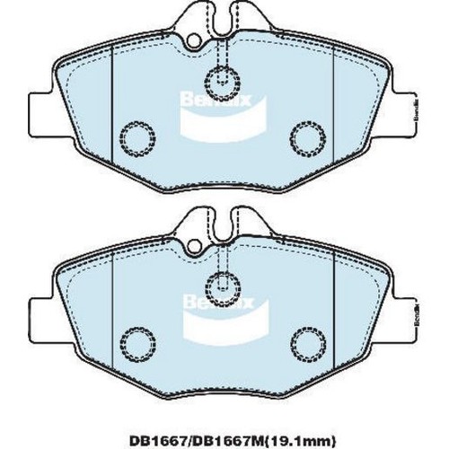 Bendix Brake Pads Set - Euro+ - DB1667 EURO+ Brake Pads Brake Parts