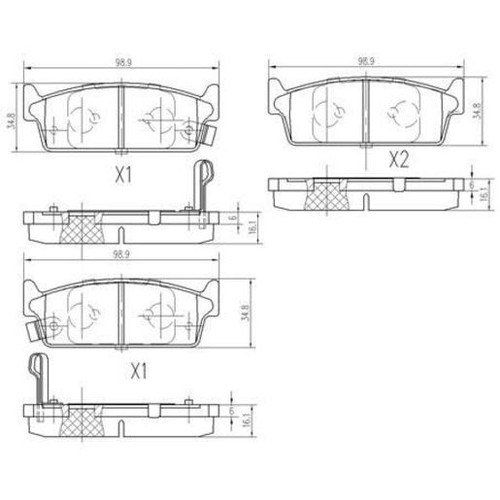 Repco Brake Pads Set - RCT - DB1144RCT Brake Pads Brake Parts Auto Part
