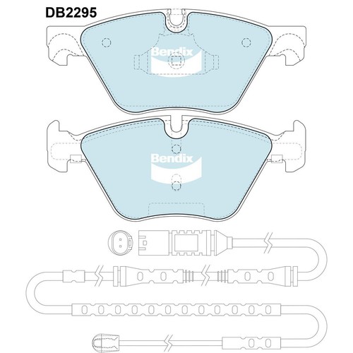 Bendix Brake Pads Set - Euro+ Inc Wear Sensor - DB2295 EURO+ Auto Sensor