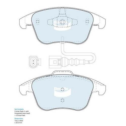 Bendix Brake Pads Set - Euro+ - DB2232 EURO+ Brake Pads Brake Parts