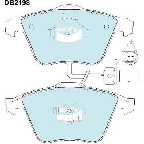 Bendix Brake Pads Set - Euro+ Inc Wear Sensor - DB2198 EURO+ Auto Sensor