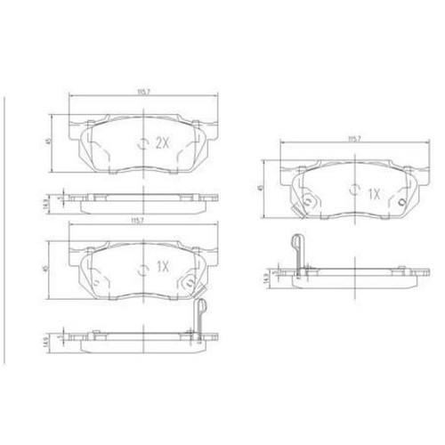 Repco Brake Pads Set - RCT - DB300RCT Brake Pads Brake Parts Auto Part