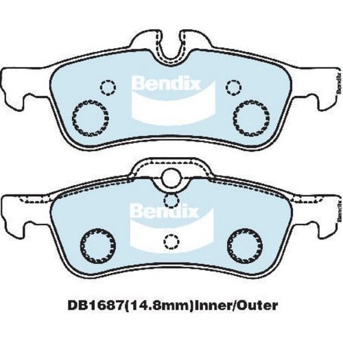 Bendix Brake Pads Set - Euro+ - DB1687 EURO+ Brake Pads Brake Parts